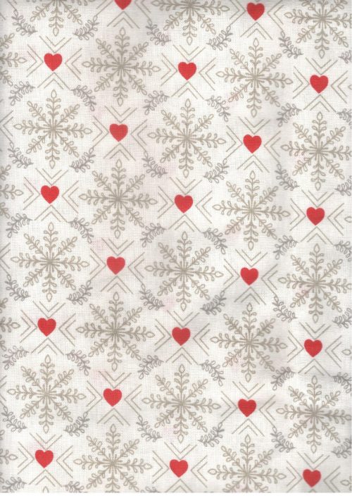 COTTON CANVAS HEART PRINT (FC565)