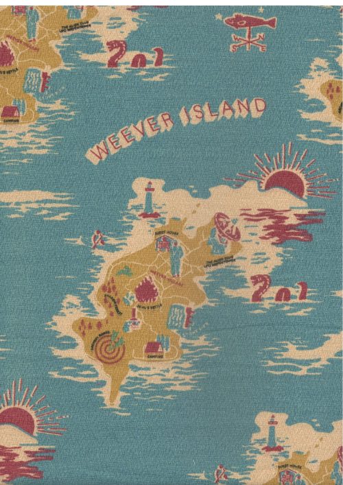 COTTON DOBBY ISLAND PRINT (FC204)