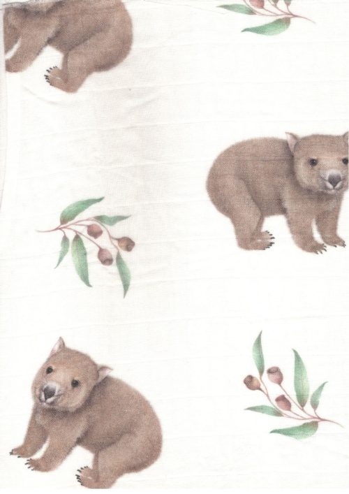COTTON DOUBLECLOTH BEAR PRINT (FC119)