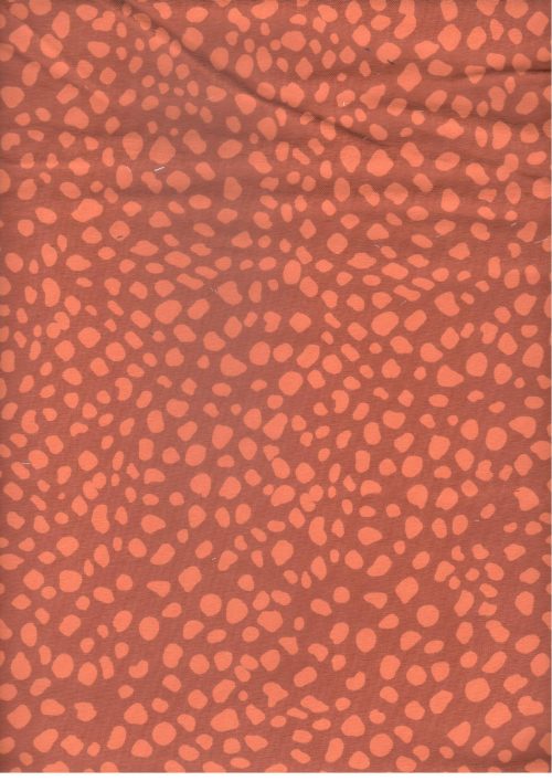 COTTON OXFORD PEACH LEO PRINT (FC517)