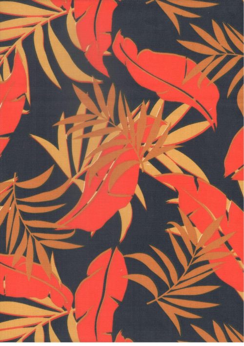 COTTON POPLIN LEAF PRINT (FC610)