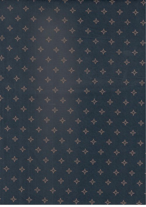 COTTON POPLIN NAVY _ KHAKI CHOCER PRINT