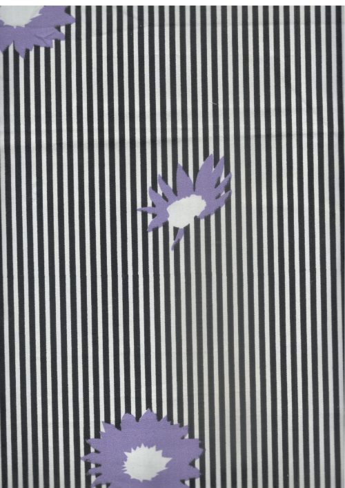 COTTON POPLIN STRIPE WITH FLOWER PRINT (FC105)