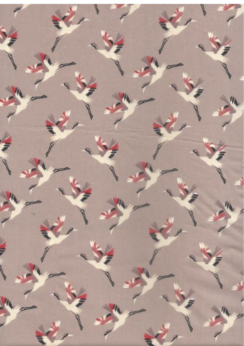 COTTON SATIN CRANE PRINT (FC601)