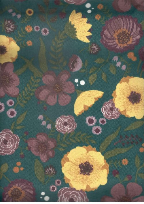 COTTON TWILL FLOWER PRINT FABRIC (FC569)