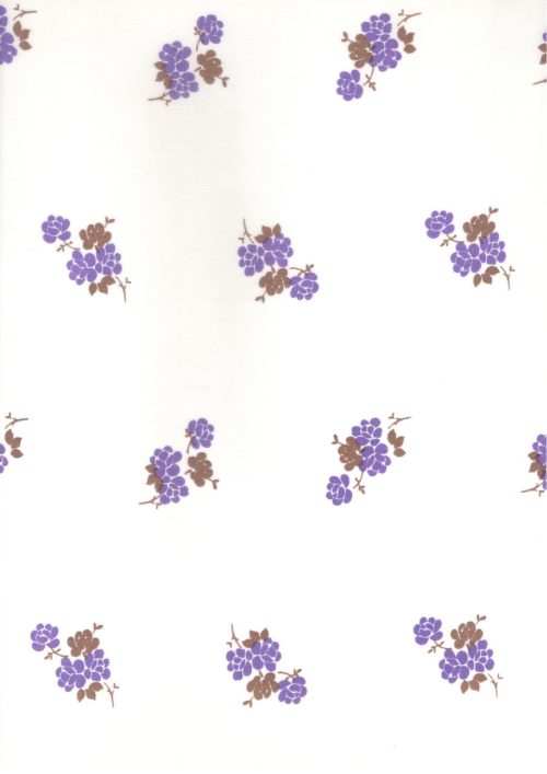 COTTON VIOLET FLOWER PRINT (FC301)