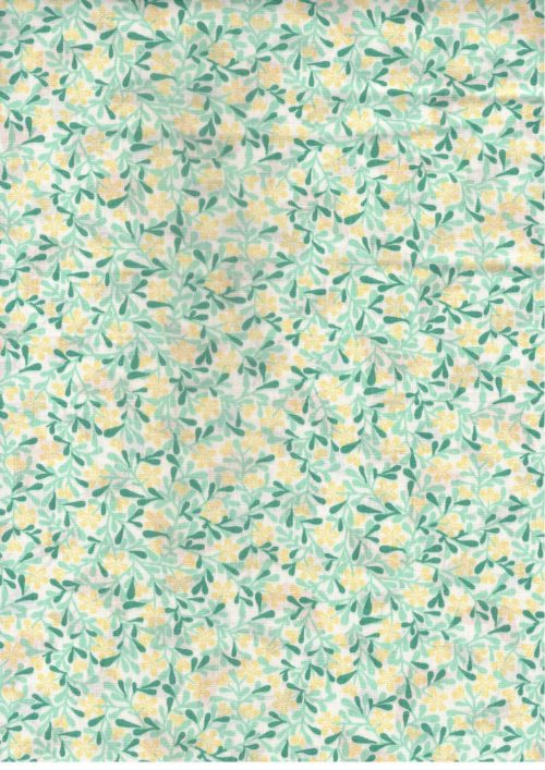 COTTON VOILE LEAF PRINT (FC604)