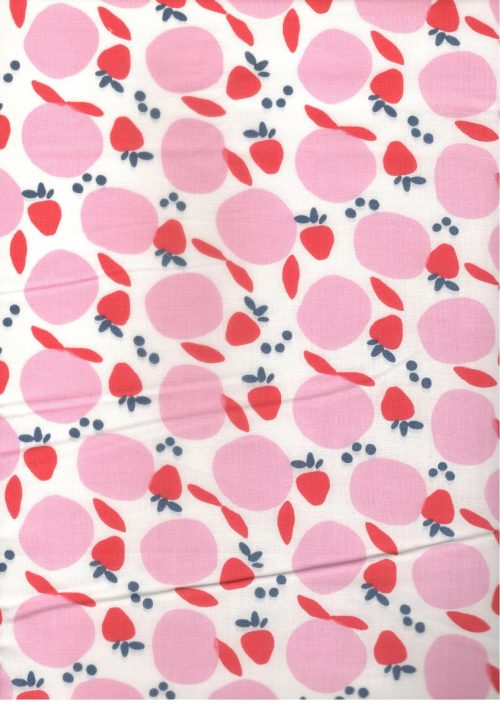 COTTON VOILE STRABERRY PRINT (FC802)