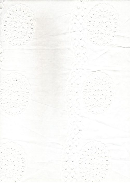 COTTON WHITE EMBROIDERY FABRIC (FC 503)