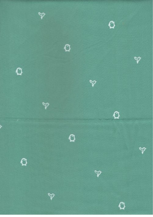 TENCEL TWILL LIGHT GREEN DYED WITH TWITTER PRINT (FC554)