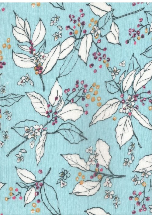 VISCOSE HIGHTWIST LEAF PRINT (FC116)
