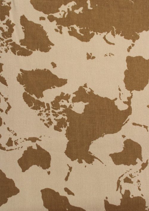 COTTON LYCRA MAP PRINT  FABRIC