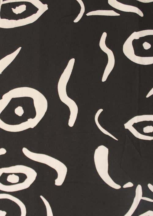 RAYON  BLACK  PRINT FABRIC