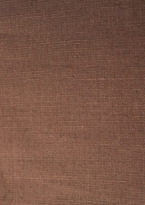 COTTON HEMP BROWN DYED FABRIC