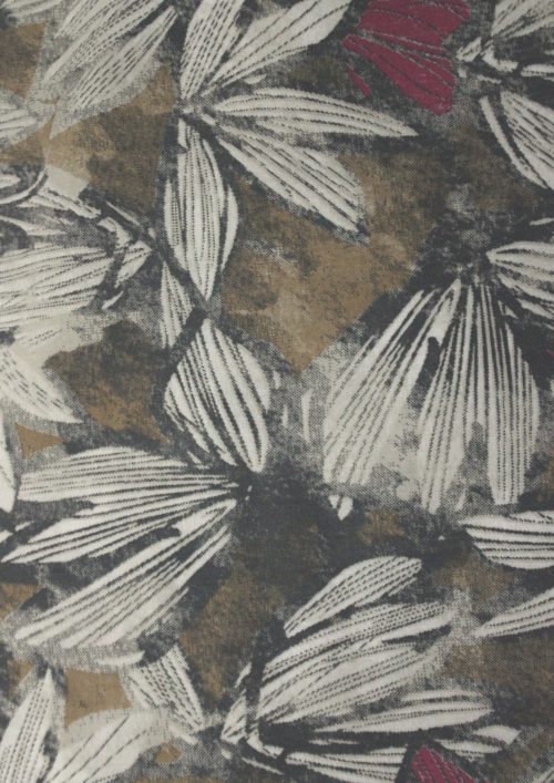 COTTON ECOVERO TWILL FLOWER PRINT FABRIC