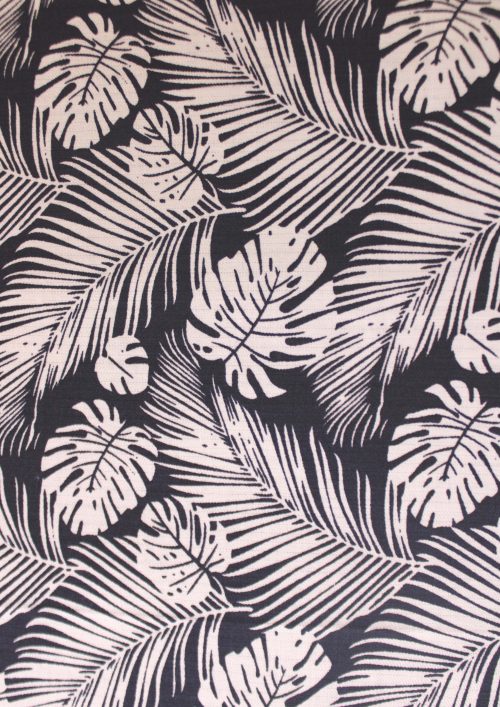 COTTON POLYSTER  HERRING PALM  LEAVES   PRINT  FABRIC