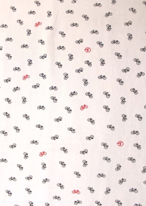 COTTON  CYCLE   WHITE  PRINT FABRIC