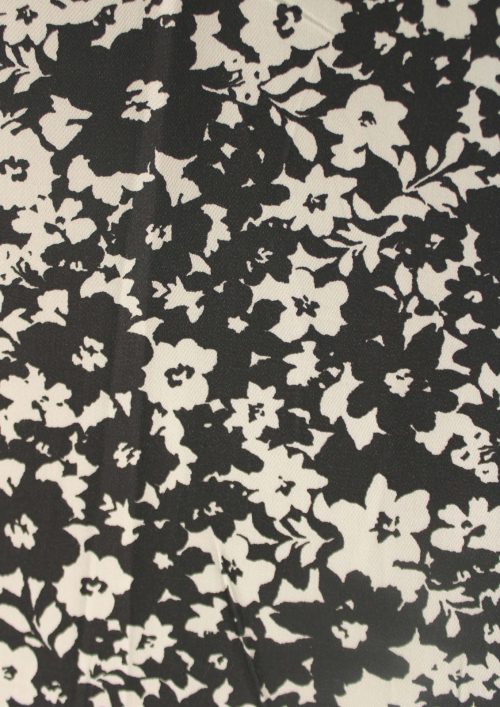 MODAL SATIN FLOWER PRINT FABRIC