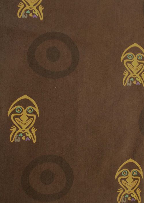 COTTON   BROWN   PRINT FABRIC