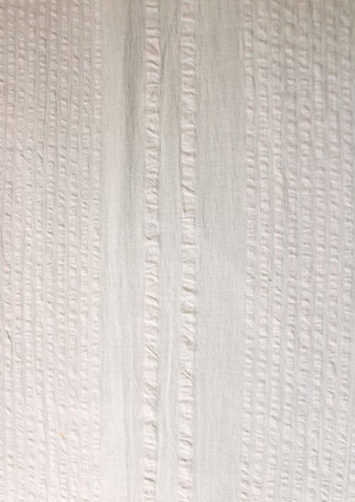 COTTON SEERSUCKER  WHITE  FABRIC - 1