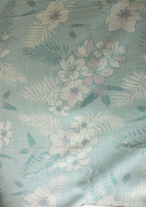 MODAL  GREEN FLOWER PRINT FABRIC